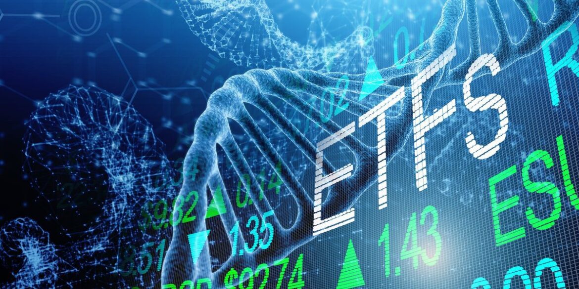 Double helix dna with word etfs and biotech stock tickers.jpg