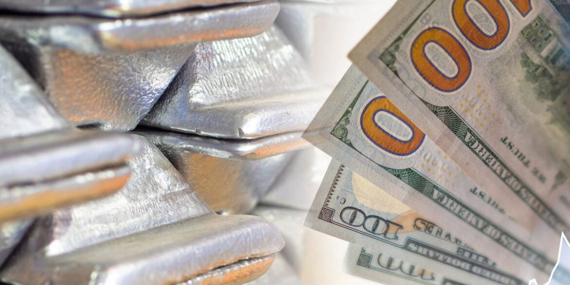 Silver bars and us 100 bills with a rising chart overlay.jpg