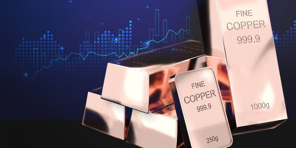 Copper bars with weight stamps stock market chart background.jpg