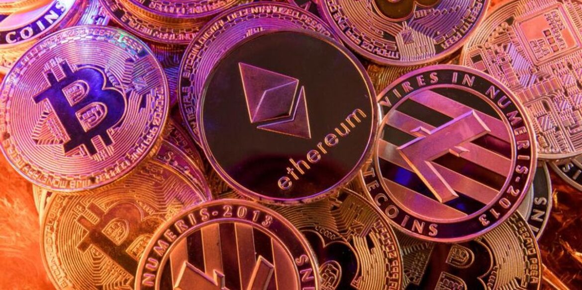 Pile of cryptocurrencies including bitcoin ethereum and litecoin.jpg