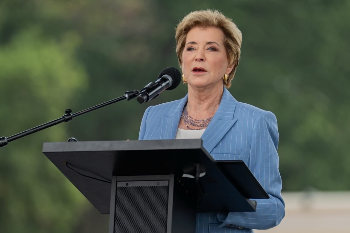 Linda McMahon Speaking State Fair.jpg