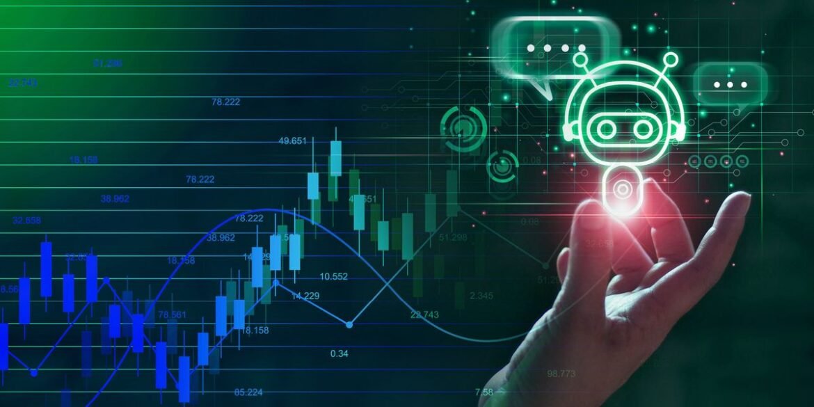 Hand holding generative ai chatbot with stock graph in the background.jpg